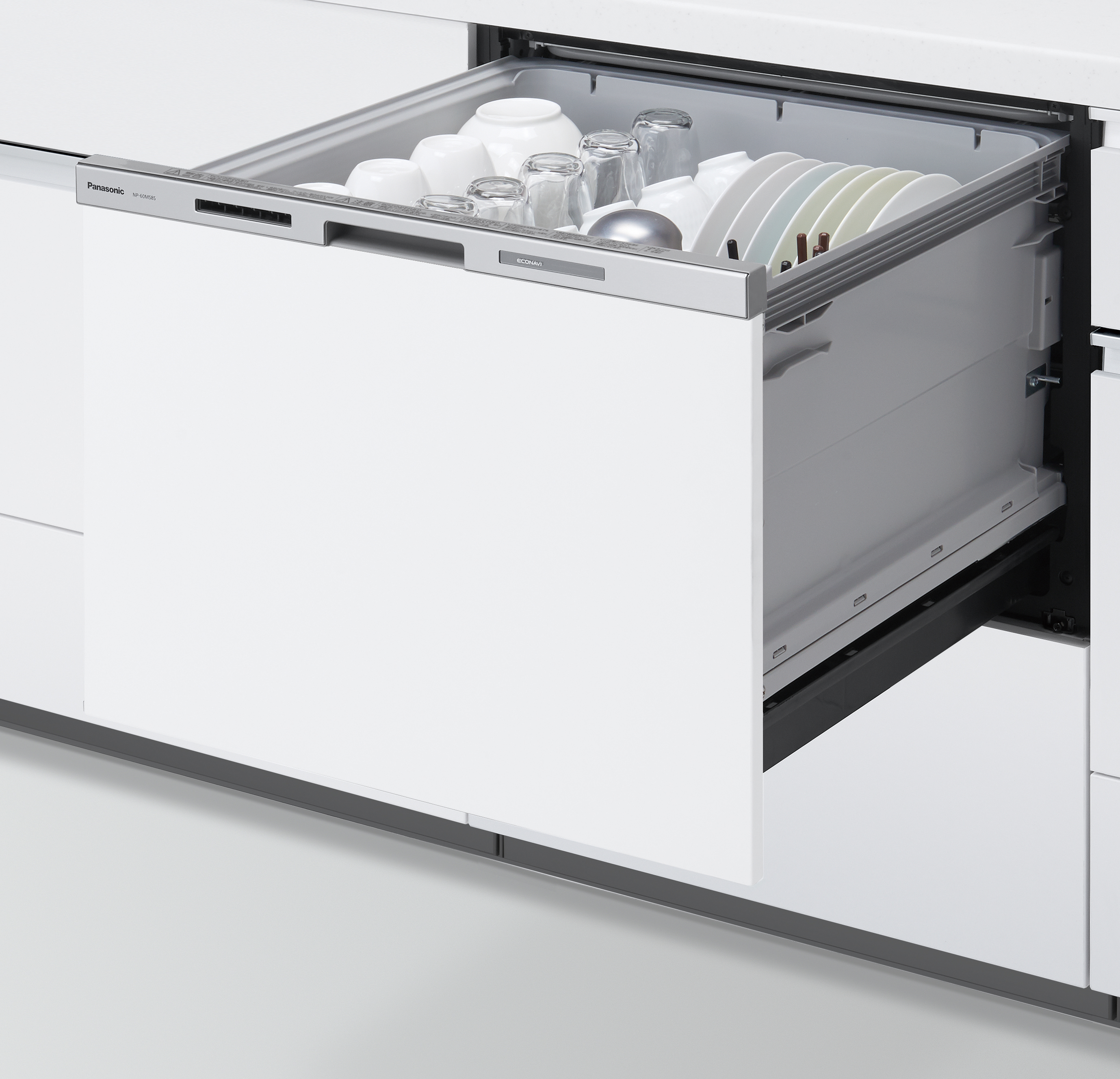 食器洗い乾燥機 パナソニック NP-45MD9S ドアパネル付(ホワイト 